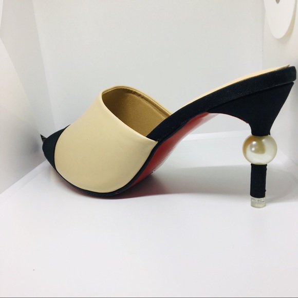 SHEIN Mules Pearl Heel NIB Sold Out - Picture 2 of 4